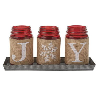 Joy Mason Jar Tray With Jars - Park Designs - The Fox Decor